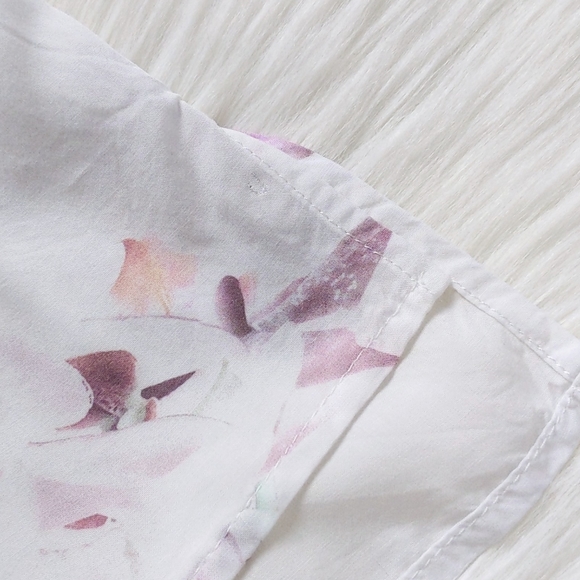 Sam & Lavi Floral Blossom Print Button Up Blouse Top M - Picture 9 of 11